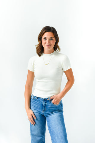Knit Pick Short Sleeve Sweater