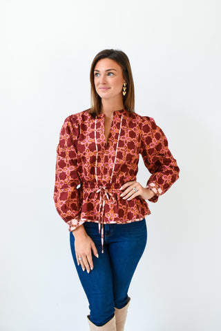 Crimson Kaleidoscope Top