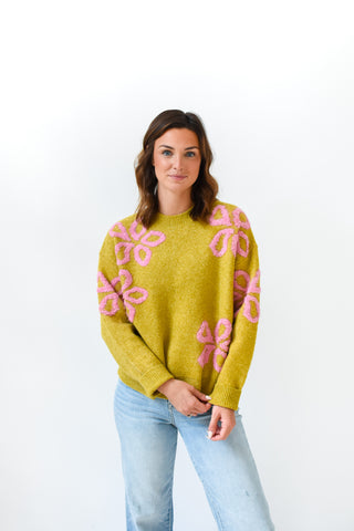 Floral Twist Embroidered Sweater