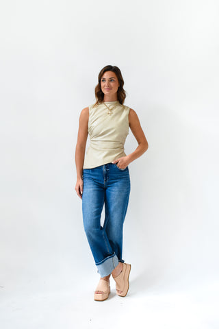 Forever Pleather Asymmetric Top