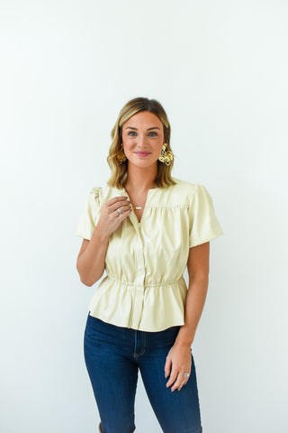 Bold And Beautiful Faux Leather Top
