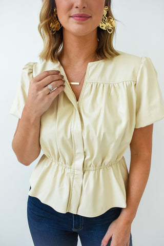 Bold And Beautiful Faux Leather Top