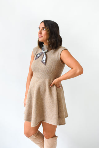 Taupe Tier Sweater Dress