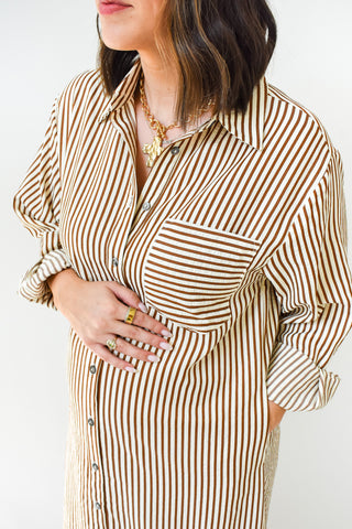 Lined With Love Striped Midi Dress