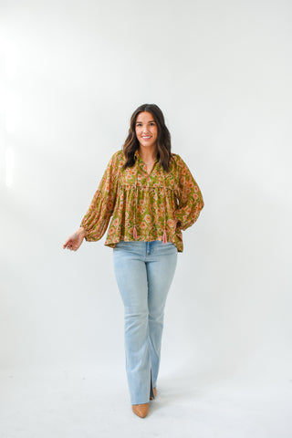 Petal Pushers Floral Babydoll Top