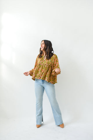 Petal Pushers Floral Babydoll Top