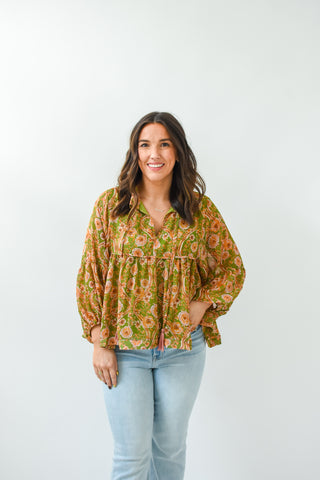 Petal Pushers Floral Babydoll Top