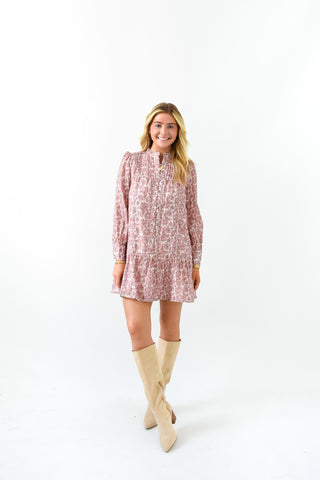 Mauve Over Darling Floral Dress
