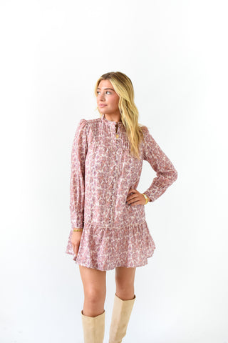 Mauve Over Darling Floral Dress