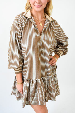 Zip To It Striped Dress