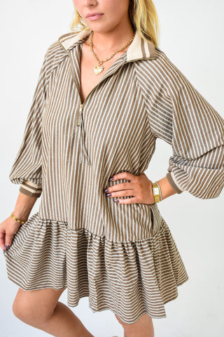 Zip To It Striped Dress