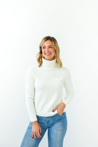 White Winter Turtleneck Sweater