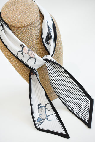 Horse & Stripe Reversible Scarf