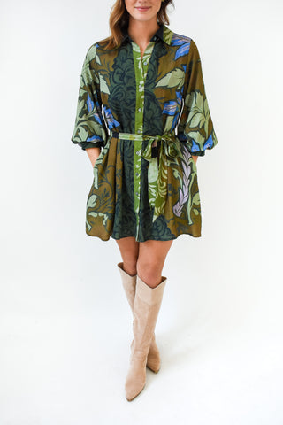 Botanical Beauty Tie Waist Dress