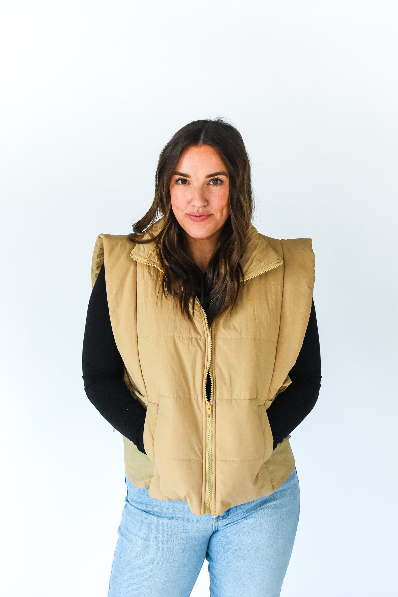 Modern Quilt Zip Up Vest Maren + Main Boutique