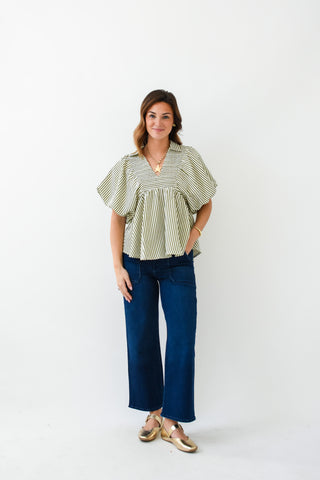 Strike A Stripe Dolman Sleeve Top