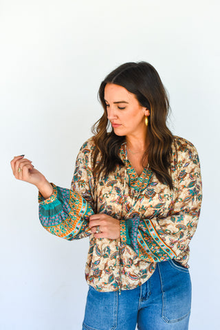 Petal Pizazz Floral Print Top