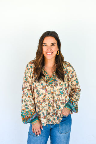 Petal Pizazz Floral Print Top