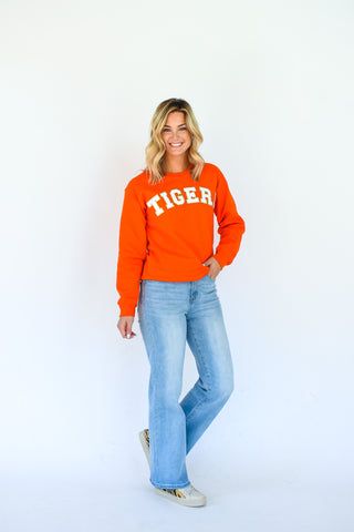 Get Riled Up Glitter Tigers Sweatshirt