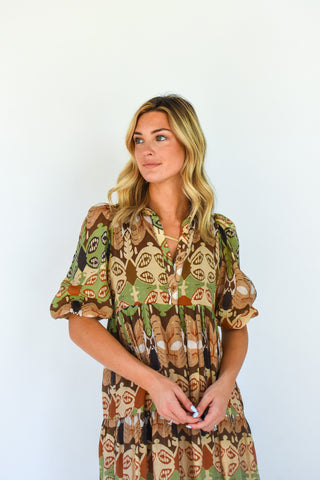 Prim And Proper Tiered Midi Dress