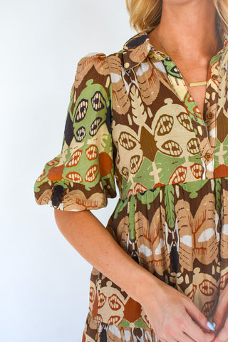 Prim And Proper Tiered Midi Dress