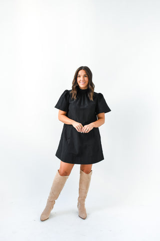 Black Bow Tie Affair Dress