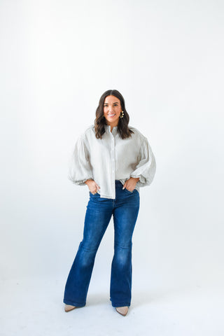 Striped Button Me Up Blouse