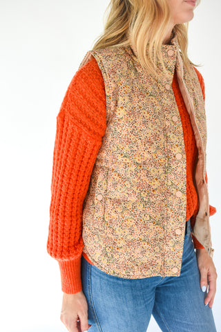 Feeling Bouquet Floral Print Vest