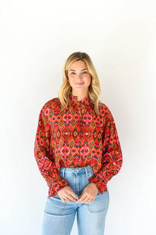 Positano Button Down Blouse