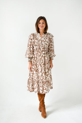 Petal Promise Tie Waist Midi Dress