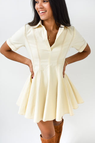 Flirty and Flared Collared Dress