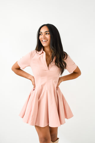 Flirty and Flared Collared Dress
