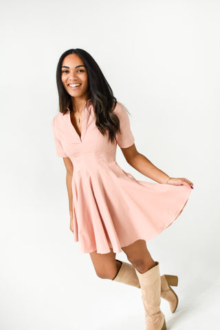 Flirty and Flared Collared Dress