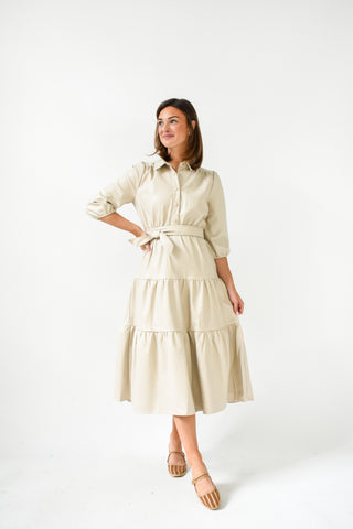 A Leather Love Affair Midi Dress