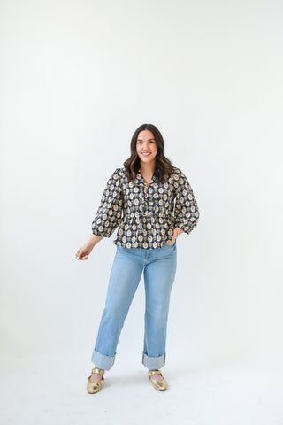 Spring Fling Floral Bow Top