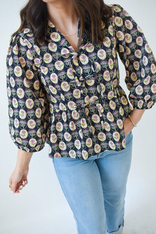 Spring Fling Floral Bow Top