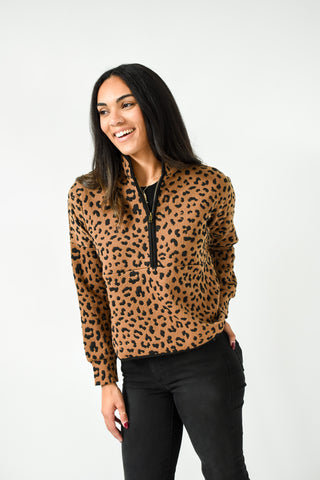 Spot On Style Quarter Zip Sweater