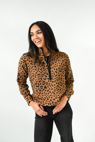 Spot On Style Quarter Zip Sweater