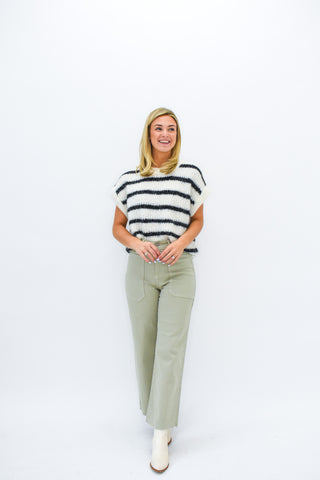 Just Black Utility Wide Leg Jeans