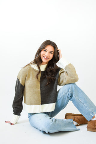 Block It Out Color Block Sweater