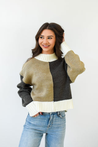 Block It Out Color Block Sweater