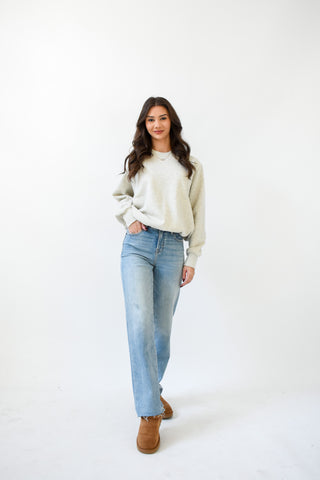 Pop Of Cozy Bubble Hem Sweatshirt