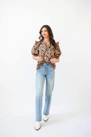 The Painted Paisley Print Top