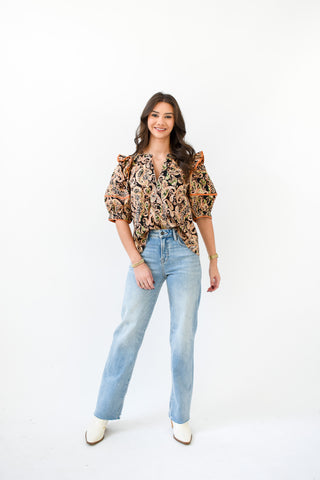 The Painted Paisley Print Top