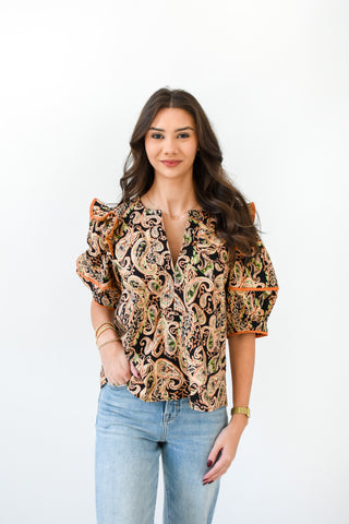 The Painted Paisley Print Top
