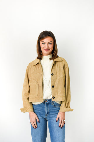 Suede Behavior Cropped Jacket