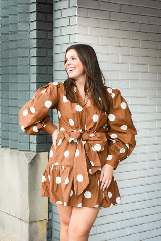 Center Of Attention Polka Dot Dress