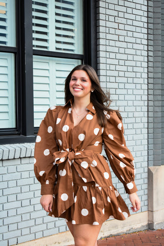 Center Of Attention Polka Dot Dress