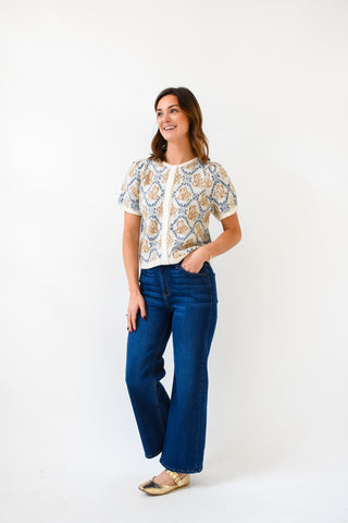 The Button Blossom Beauty Sweater Cardigan