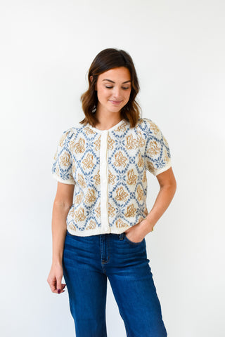 The Button Blossom Beauty Sweater Cardigan